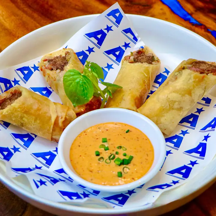 Bacon Cheeseburger Spring Roll